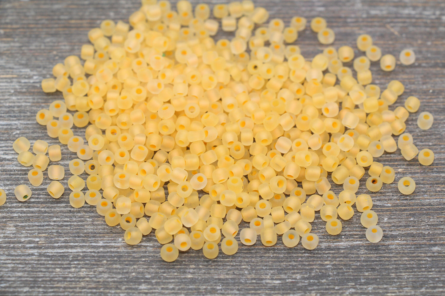 GLOW Matte Glass Beads, 4mm 6/0 Glass Beads, Glow in Dark Frosted Orange Seed Beads, Rocailles Beads, Beading Supplies #2309