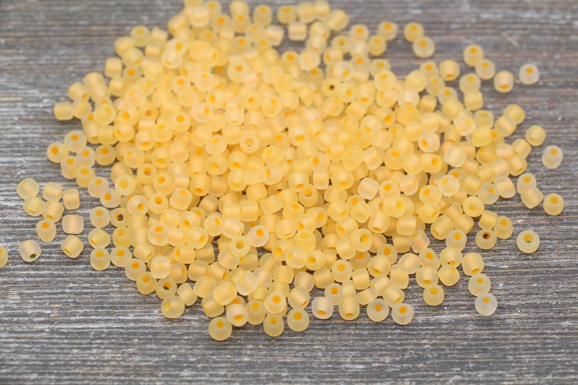 GLOW Matte Glass Beads, 4mm 6/0 Glass Beads, Glow in Dark Frosted Orange Seed Beads, Rocailles Beads, Beading Supplies #2309