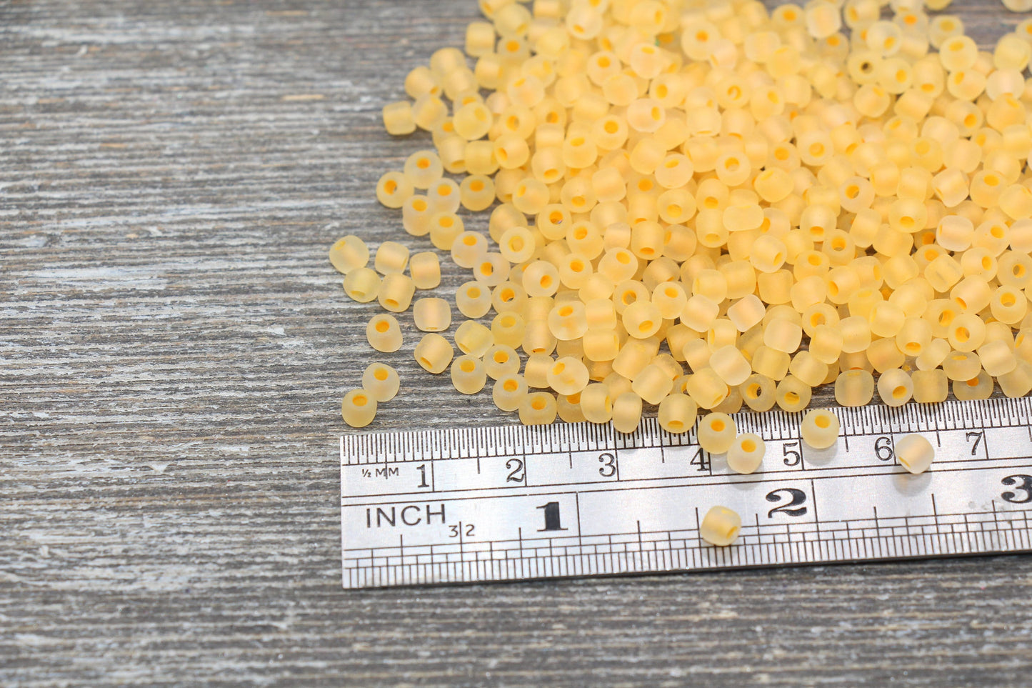 GLOW Matte Glass Beads, 4mm 6/0 Glass Beads, Glow in Dark Frosted Orange Seed Beads, Rocailles Beads, Beading Supplies #2309