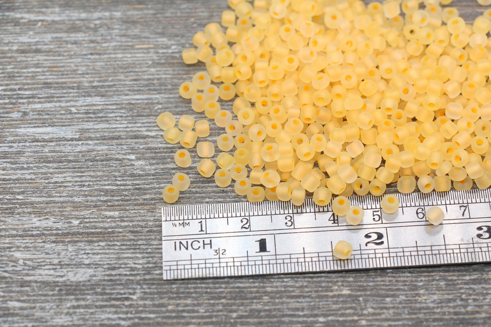 GLOW Matte Glass Beads, 4mm 6/0 Glass Beads, Glow in Dark Frosted Orange Seed Beads, Rocailles Beads, Beading Supplies #2309