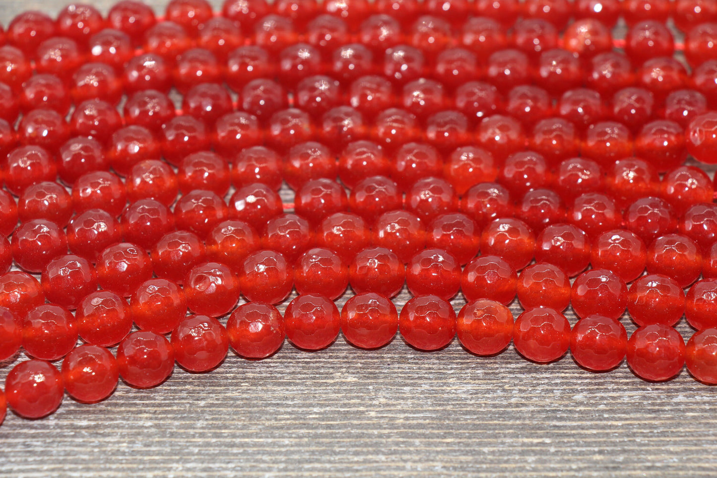 Faceted Red Jade Beads, Faceted Gemstone Round Loose Beads, Red Gemstone Jade Beads, Size 6mm 8mm 10mm #245