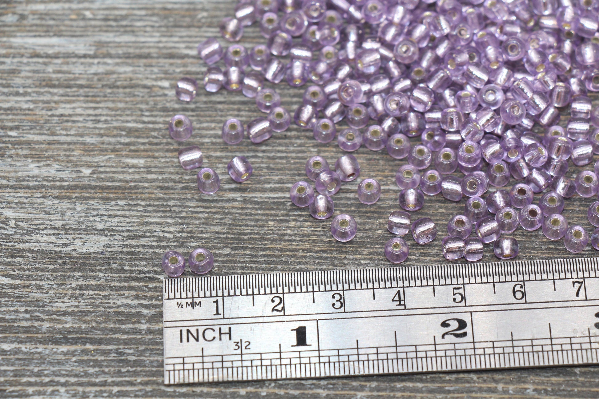Transparent Glass Beads with Silver Lined, 4mm 6/0 Glass Round Beads, Lilac Trans Seed Beads, Rocailles Beads, Beading Supplies #2331