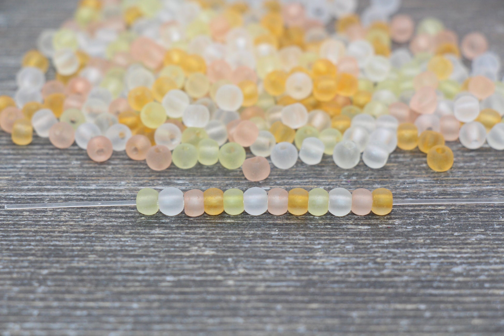 Matte Translucent Glass Beads, 4mm 6/0 Glass Round Beads, Frosted Multicolor Seed Beads, Rocailles Beads, Beading Supplies #2286