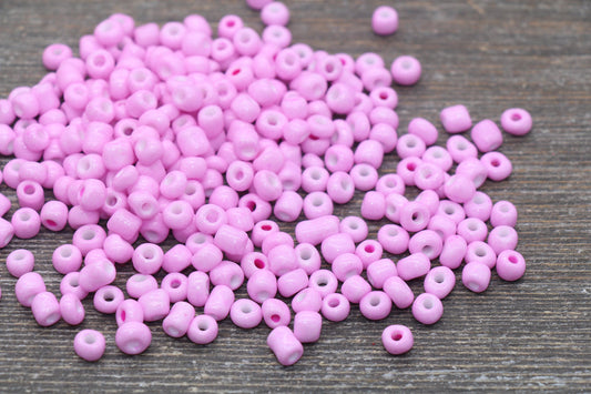 5mm Pink Glass Seed Beads, 3/0 Red Opaque Seed Beads, Rocailles Beads, Bead Bracelet, Beading Supplies #1037