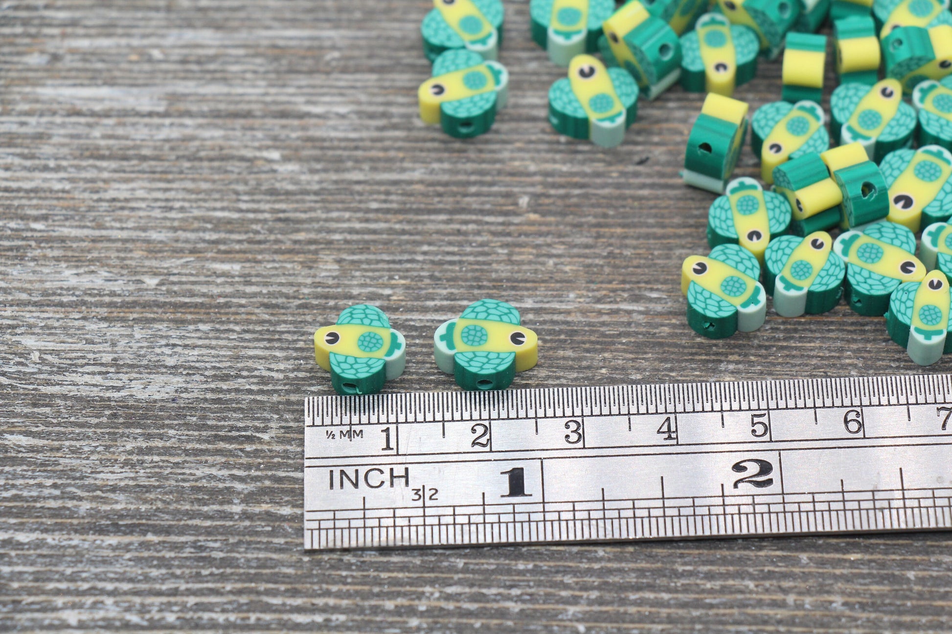 Fish Polymer Clay Beads, Fish Clay Beads, Fish Fimo Cane Beads #90