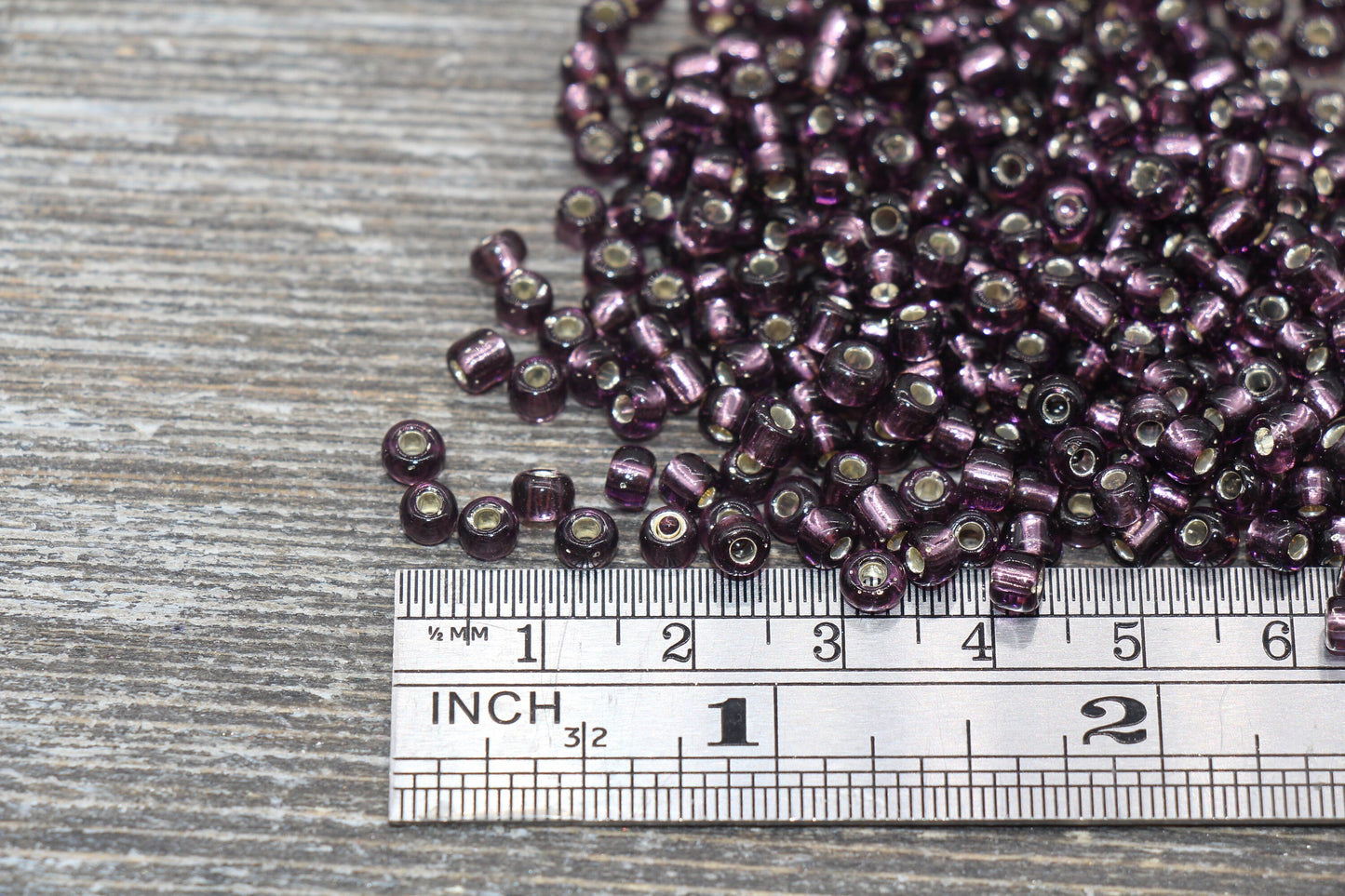 Transparent Glass Beads with Silver Lined, 4mm 6/0 Glass Round Beads, Purple Trans Seed Beads, Rocailles Beads, Beading Supplies #2330