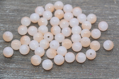 10mm Peach Ombre Round Beads, Acrylic Gumball Bead, Peach Round Beads, Bubblegum Beads, Plastic Round Bead, Jewelry Beads #2625