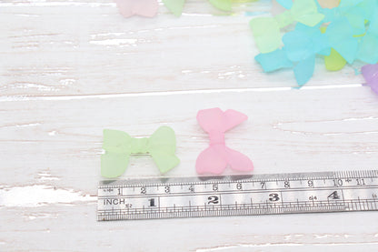 Frosted Bow Beads, Matte Mix Bow Beads, Large Bow Beads, Vertical Hole Bow Beads, Jewelry Beads #2640