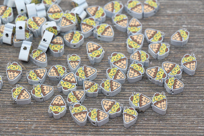 Kawaii Ice Cream Cone Clay Beads, Sweet Food Polymer Clay Beads, Fimo Cane Beads, Jewelry Beads, Beads for Bracelet #203
