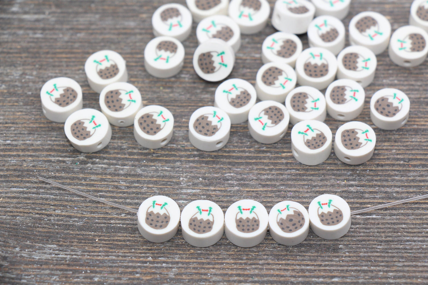 Coconut Polymer Clay Beads, Kawaii Coconut Clay Beads, Jewelry Beads, Bead for Bracelet #226