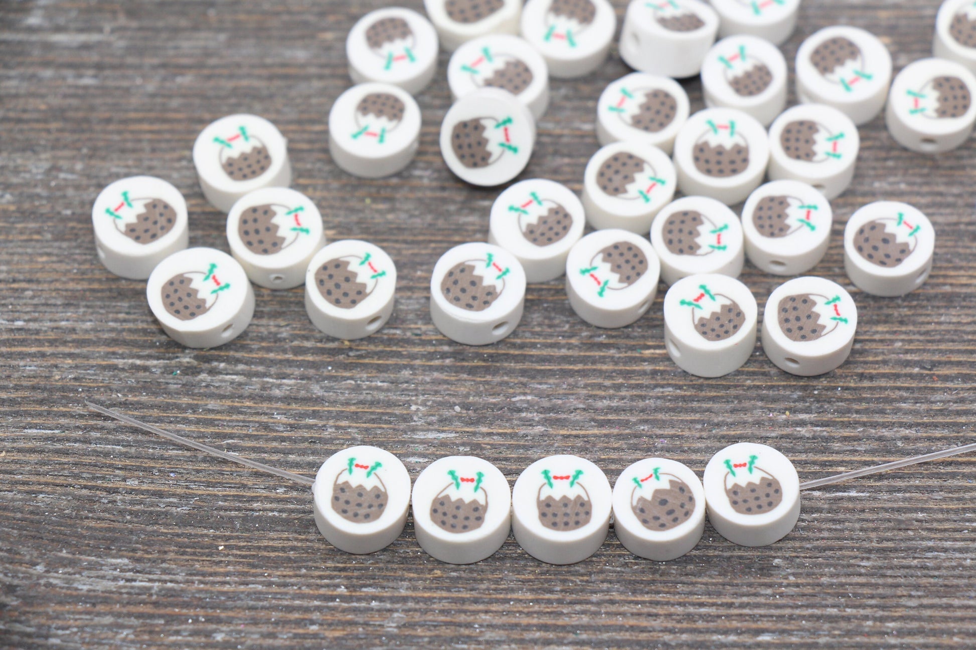 Coconut Polymer Clay Beads, Kawaii Coconut Clay Beads, Jewelry Beads, Bead for Bracelet #226