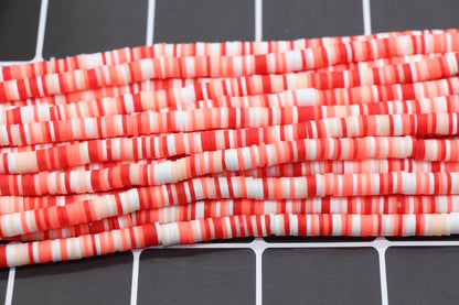 6mm Multicolored Heishi Beads, Polymer Clay Disc Beads, African Disc Beads, Wholesale Vinyl Heishi, 16 inch Strand #65