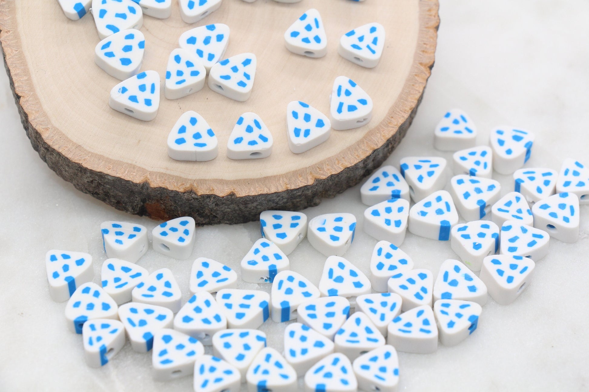 Cheese Polymer Clay Beads, Fake Food Fimo Cane Beads, Kawaii Food Clay Beads, Bead for Bracelet #270