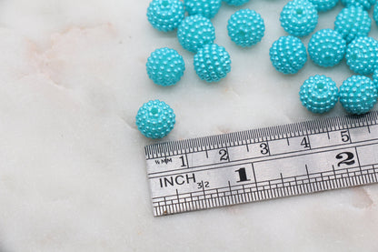 10mm Blue Berry Beads, Imitation Pearl Acrylic Beads, Round Acrylic Loose Beads, Bubblegum Beads, Chunky Beads, Bubble Gum Beads, #796