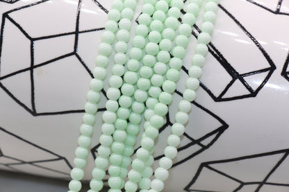 4mm Glass Beads, Round Glass Beads, Jewelry Glass Beads, Bracelet Beads