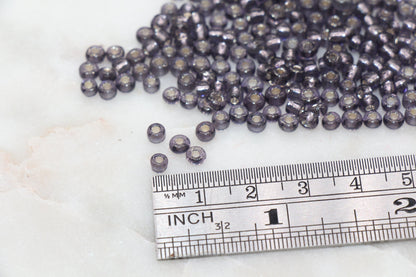 Transparent Glass Beads with Silver Lined, 4mm 6/0 Glass Round Beads, Light Purple Trans Seed Beads, Rocailles Beads, Beading Supplies #1092