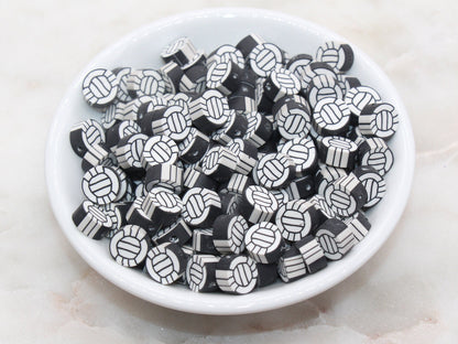 Volleyball Polymer Clay Beads, Sport Ball Beads, Kawaii Basketball Clay Beads, Sport Beads, Jewelry Beads #338