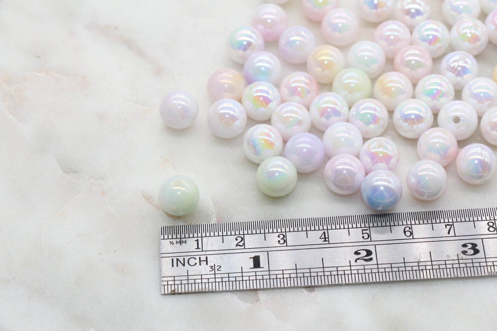 10mm Assort Ombre Round Beads, Acrylic Gumball Bead, Iridescent Round Beads, Bubblegum Beads, Plastic Round Bead, Jewelry Beads #2710
