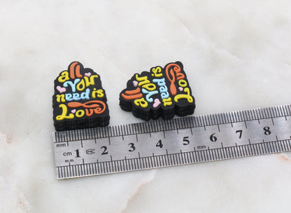 All You Need Is Love Silicone Beads, Love Silicone Beads, Silicone Loose Beads, Focal Beads, Pen Beads #397