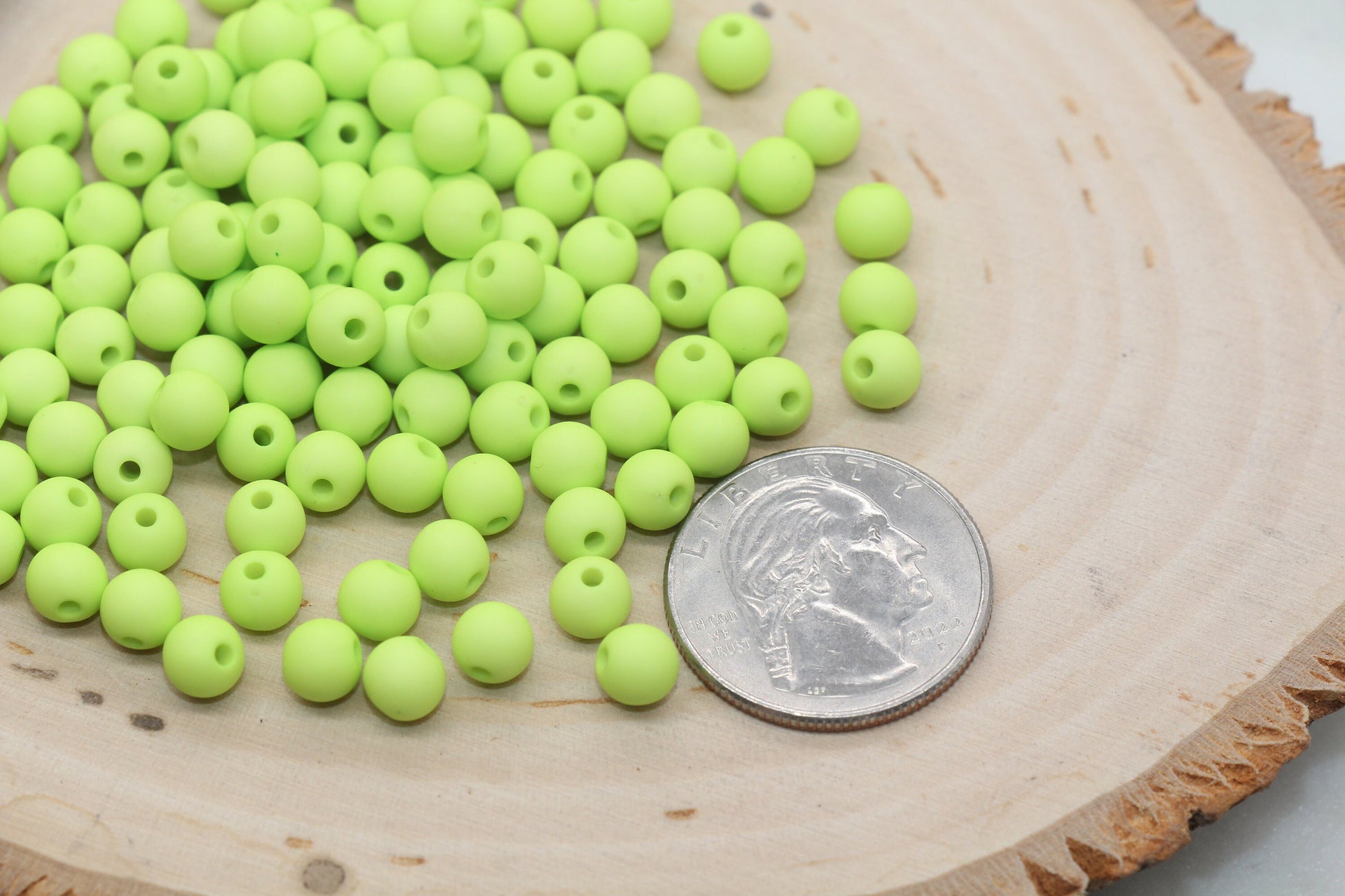 6mm Matte Light Green Gumball Beads, Round Acrylic Loose Beads, Solid Bubblegum Beads, Chunky Beads, Round Plastic Beads #82