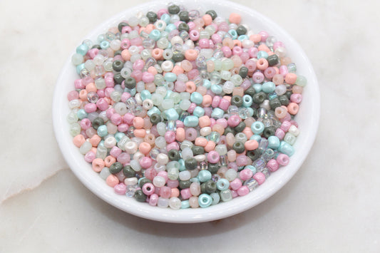 Mix Creamy Glass Seed Beads, 4mm 6/0 Glass Seed Beads, Mix Multicolor Seed Beads, Rocailles Beads, Beading Supplies, Bracelet Beads #2924