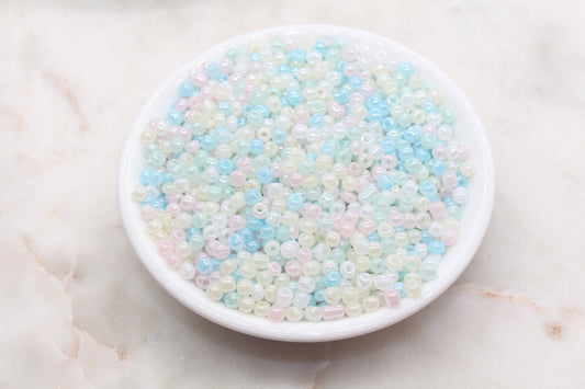 Mix Creamy Glass Seed Beads, 4mm 6/0 Glass Seed Beads, Mix Multicolor Seed Beads, Rocailles Beads, Beading Supplies, Bracelet Beads #2927