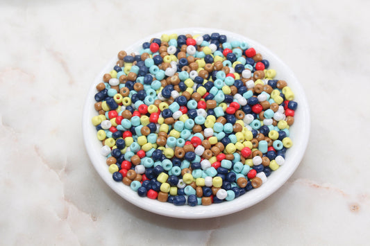 Mix Glass Seed Beads, 4mm 6/0 Glass Seed Beads, Multicolor Seed Beads, Rocailles Beads, Beading Supplies, Bracelet Glass Beads #2931