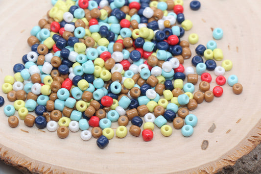 Mix Glass Seed Beads, 4mm 6/0 Glass Seed Beads, Multicolor Seed Beads, Rocailles Beads, Beading Supplies, Bracelet Glass Beads #2931