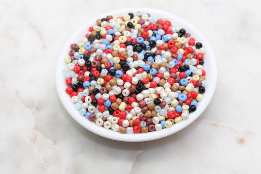 Mix Glass Seed Beads, 4mm 6/0 Glass Seed Beads, Mix Multicolor Seed Beads, Rocailles Beads, Beading Supplies, Bracelet Glass Beads #2947