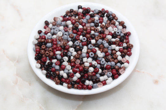 Mix Glass Seed Beads, 4mm 6/0 Glass Seed Beads, Mix Multicolor Seed Beads, Rocailles Beads, Beading Supplies, Bracelet Glass Beads #2950