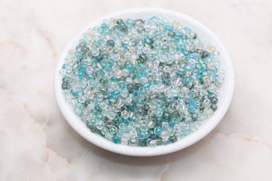 Mix Iridescent Glass Seed Beads, 4mm 6/0 Glass Seed Beads, Multicolor Seed Beads, Rocailles Beads, Beading Supplies, Bracelet Beads #2952