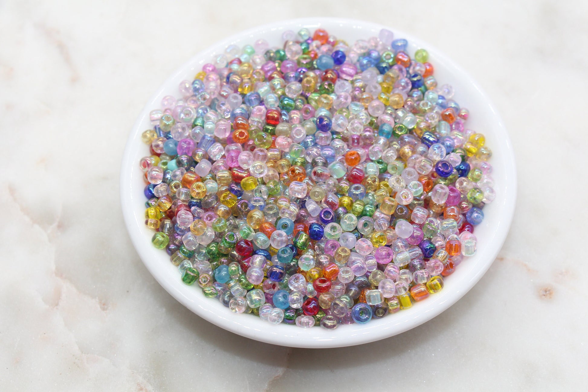 Mix Iridescent Glass Seed Beads, 4mm 6/0 Glass Seed Beads, Multicolor Seed Beads, Rocailles Beads, Beading Supplies, Bracelet Beads #2954
