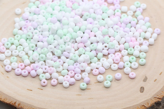 Mix Matte Glass Seed Beads, 4mm 6/0 Glass Seed Beads, Frosted Seed Beads, Rocailles Beads, Beading Supplies, Bracelet Glass Beads #2911