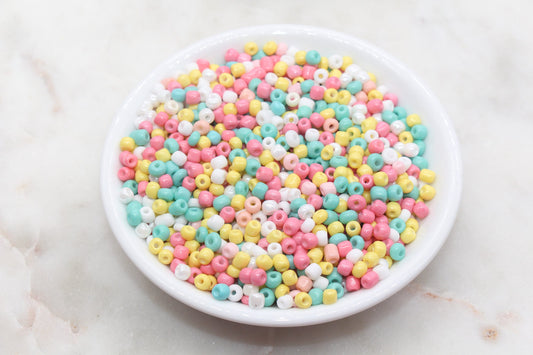 Mix Glass Seed Beads, 4mm 6/0 Glass Seed Beads, Mix Multicolor Seed Beads, Rocailles Beads, Beading Supplies, Bracelet Glass Beads #2920
