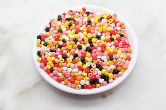 Mix Glass Seed Beads, 4mm 6/0 Glass Seed Beads, Mix Multicolor Seed Beads, Rocailles Beads, Beading Supplies, Bracelet Glass Beads #2925