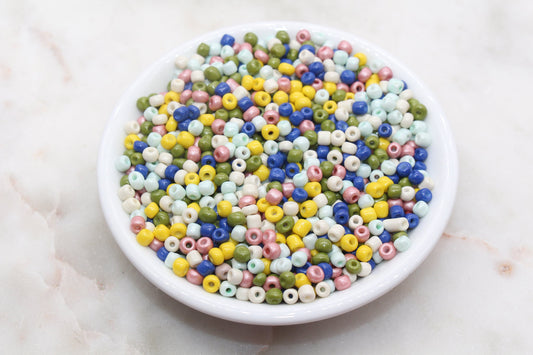 Mix Glass Seed Beads, 4mm 6/0 Glass Seed Beads, Mix Multicolor Seed Beads, Rocailles Beads, Beading Supplies, Bracelet Glass Beads #2933