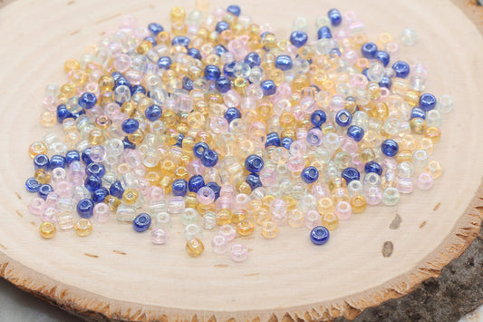Mix Iridescent Glass Seed Beads, 4mm 6/0 Glass Seed Beads, Multicolor Seed Beads, Rocailles Beads, Beading Supplies, Bracelet Beads #2937
