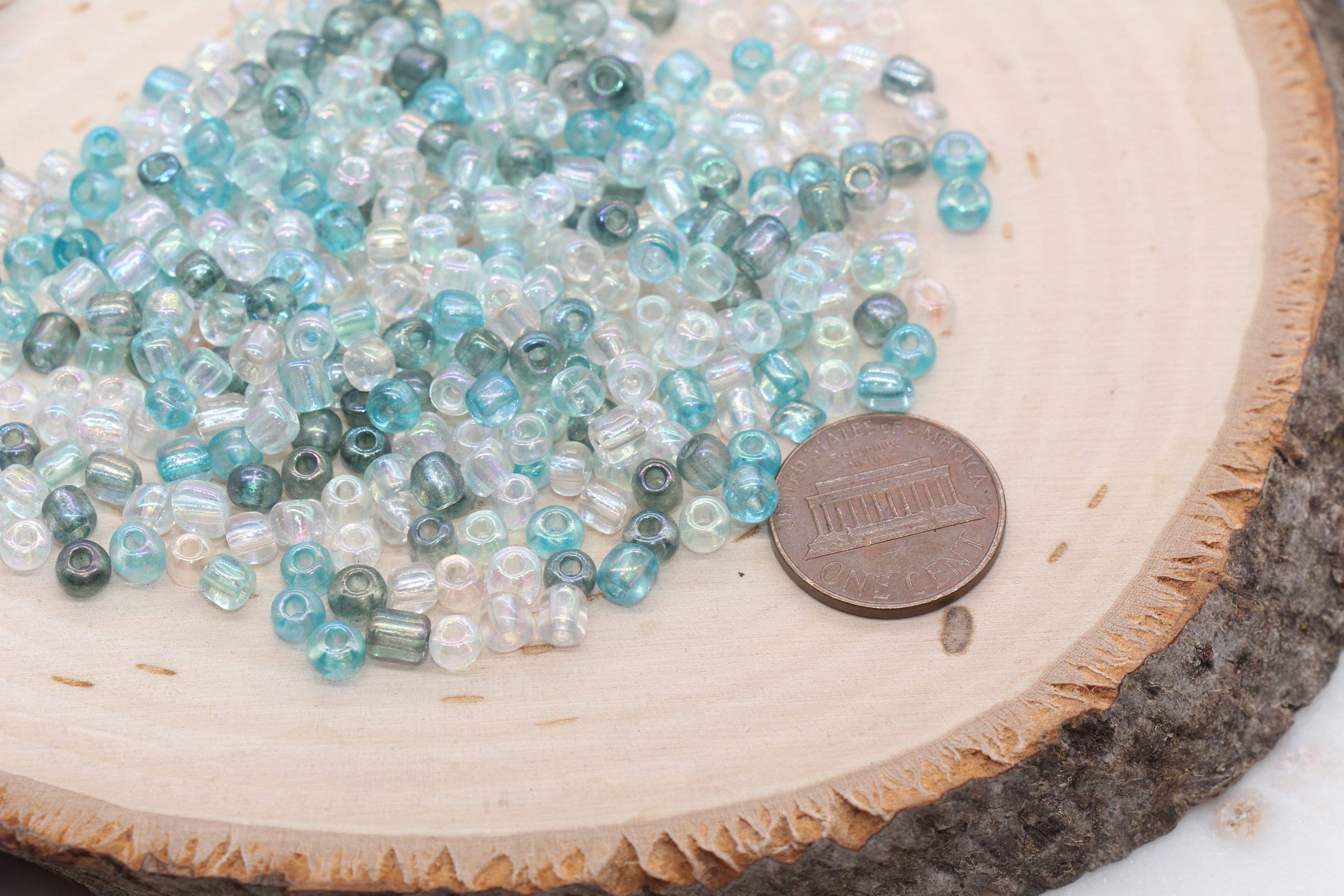 Mix Iridescent Glass Seed Beads, 4mm 6/0 Glass Seed Beads, Multicolor Seed Beads, Rocailles Beads, Beading Supplies, Bracelet Beads #2952