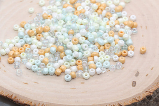Mix Glass Seed Beads, 4mm 6/0 Glass Seed Beads, Mix Multicolor Seed Beads, Rocailles Beads, Beading Supplies, Bracelet Glass Beads #2953