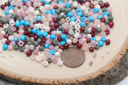 Mix Glass Seed Beads, 4mm 6/0 Glass Seed Beads, Multicolor Seed Beads, Rocailles Beads, Beading Supplies, Bracelet Beads #2962