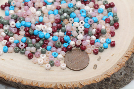 Mix Glass Seed Beads, 4mm 6/0 Glass Seed Beads, Multicolor Seed Beads, Rocailles Beads, Beading Supplies, Bracelet Beads #2962