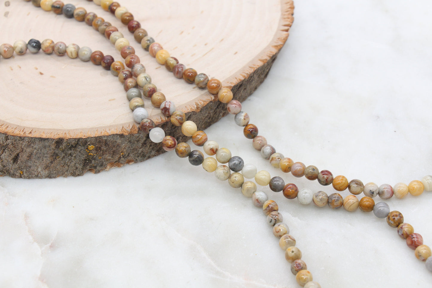 Crazy Lace Agate Beads, Natural Gemstone Smooth Round Beads, Sizes 4mm 6mm 8mm 10mm, Full Strand 15.5 inch, #10