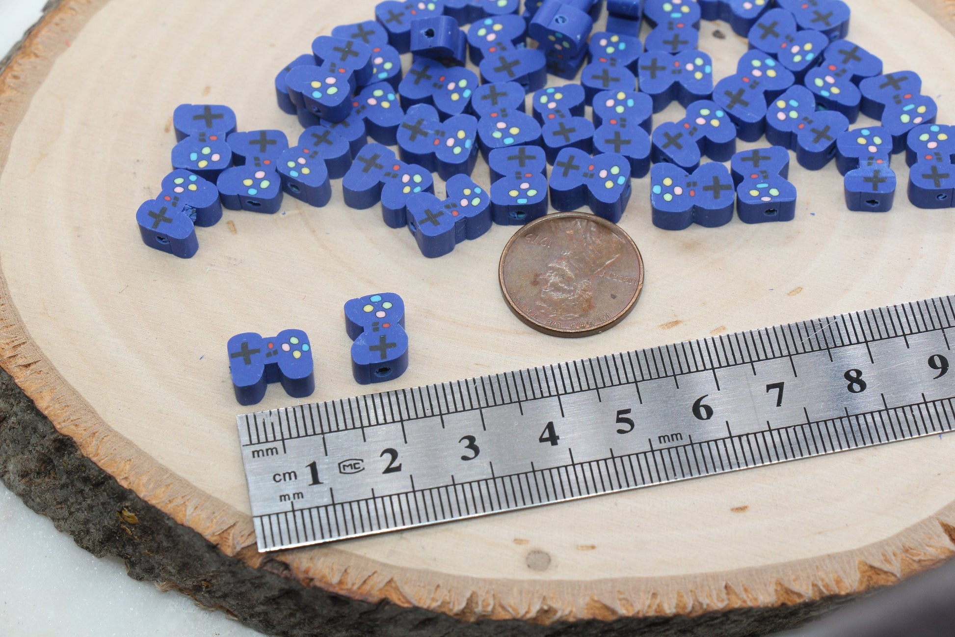 Video Game Controller Polymer Clay Beads, Gamer Beads, Jewelry Beads #182