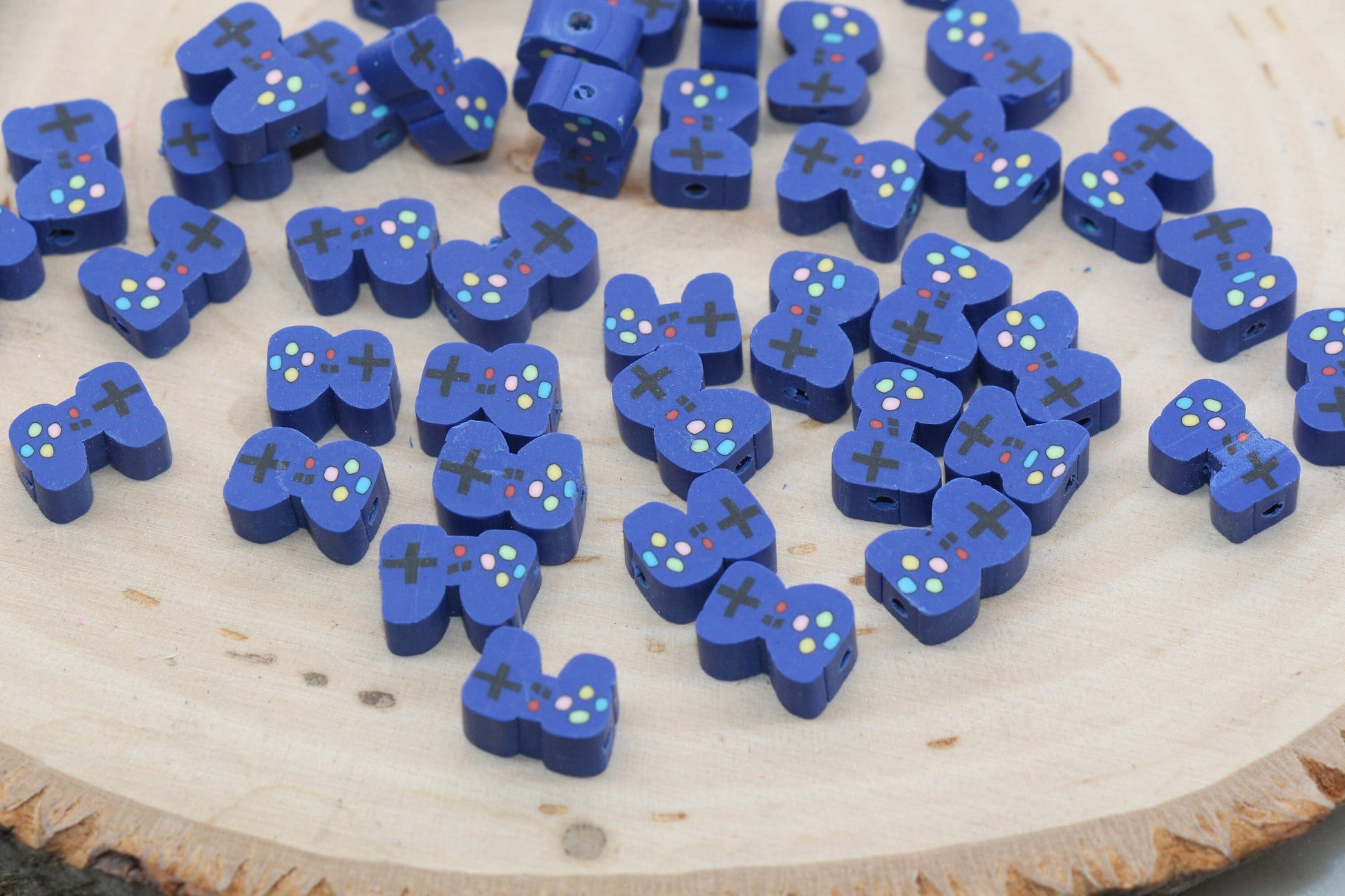 Video Game Controller Polymer Clay Beads, Gamer Beads, Jewelry Beads #182