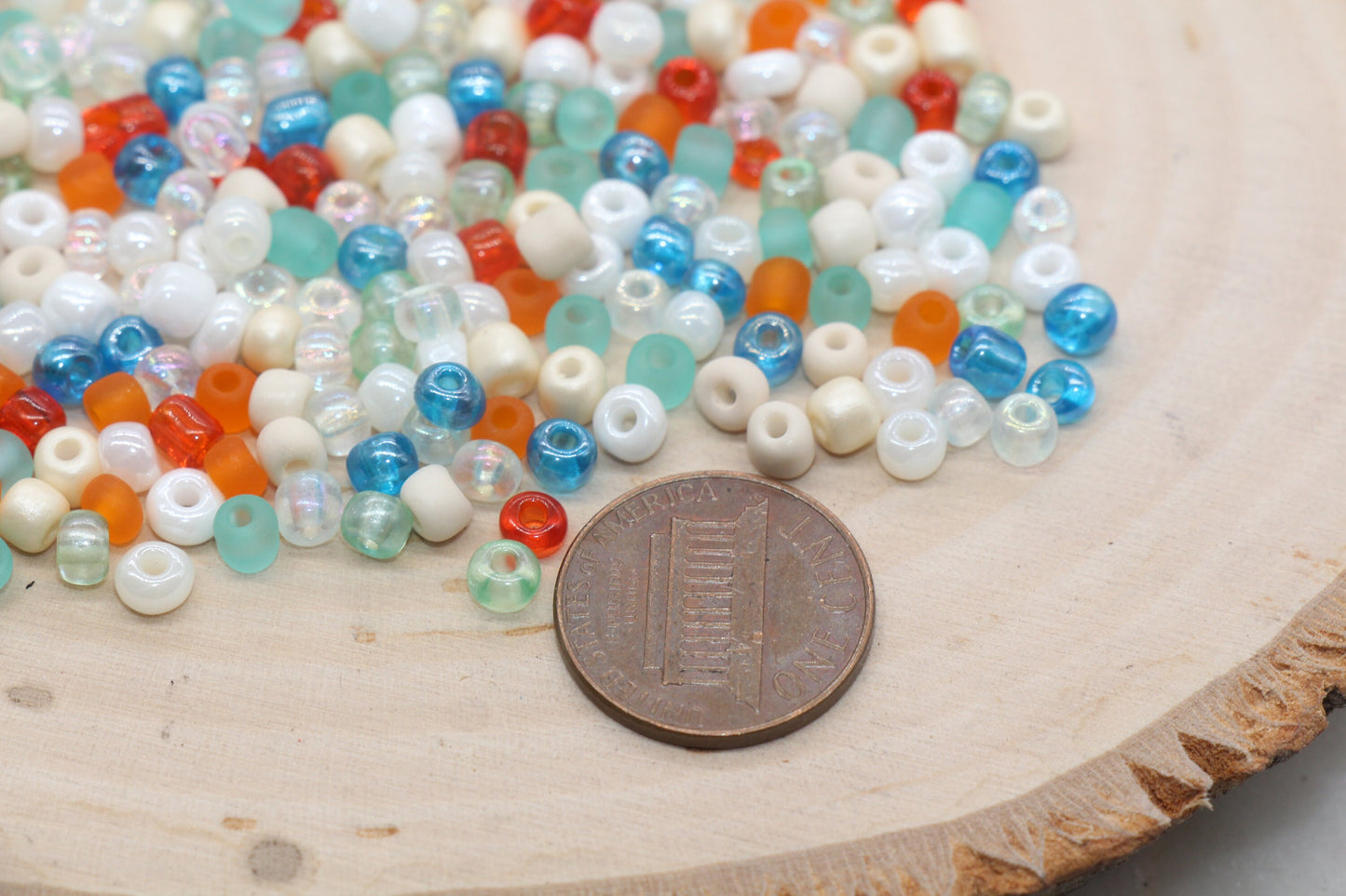 Mix Glass Seed Beads, 4mm 6/0 Glass Seed Beads, Multicolor Seed Beads, Rocailles Beads, Bracelet Beads, Beading Supplies #3059