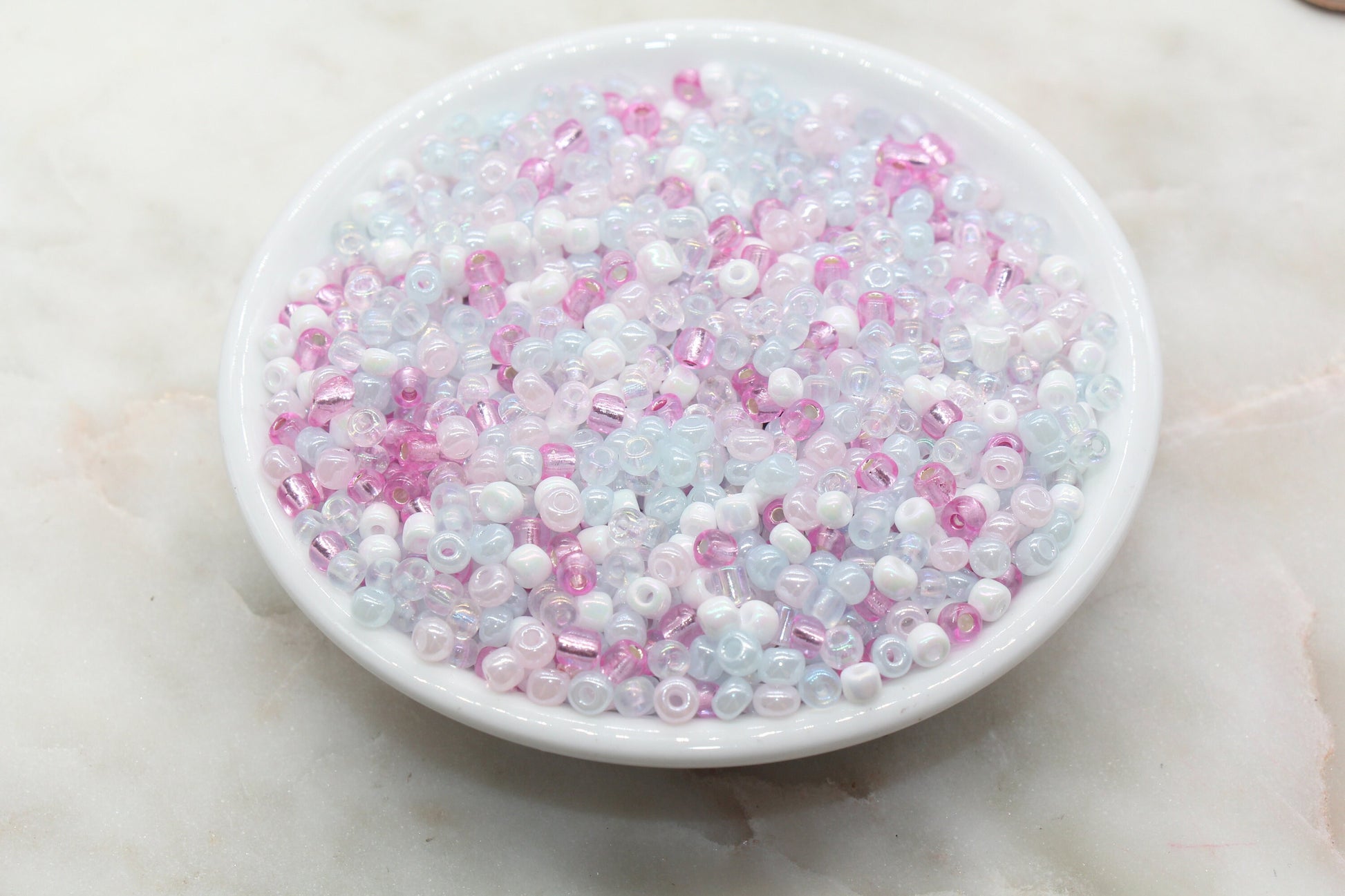 Mix Creamy Glass Seed Beads, 4mm 6/0 Glass Seed Beads, Multicolor Seed Beads, Rocailles Beads, Bracelet Beads #3067