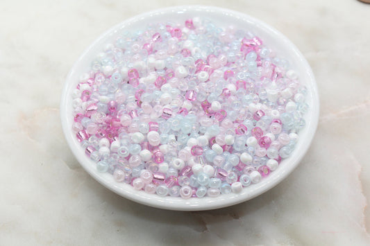 Mix Creamy Glass Seed Beads, 4mm 6/0 Glass Seed Beads, Multicolor Seed Beads, Rocailles Beads, Bracelet Beads #3067