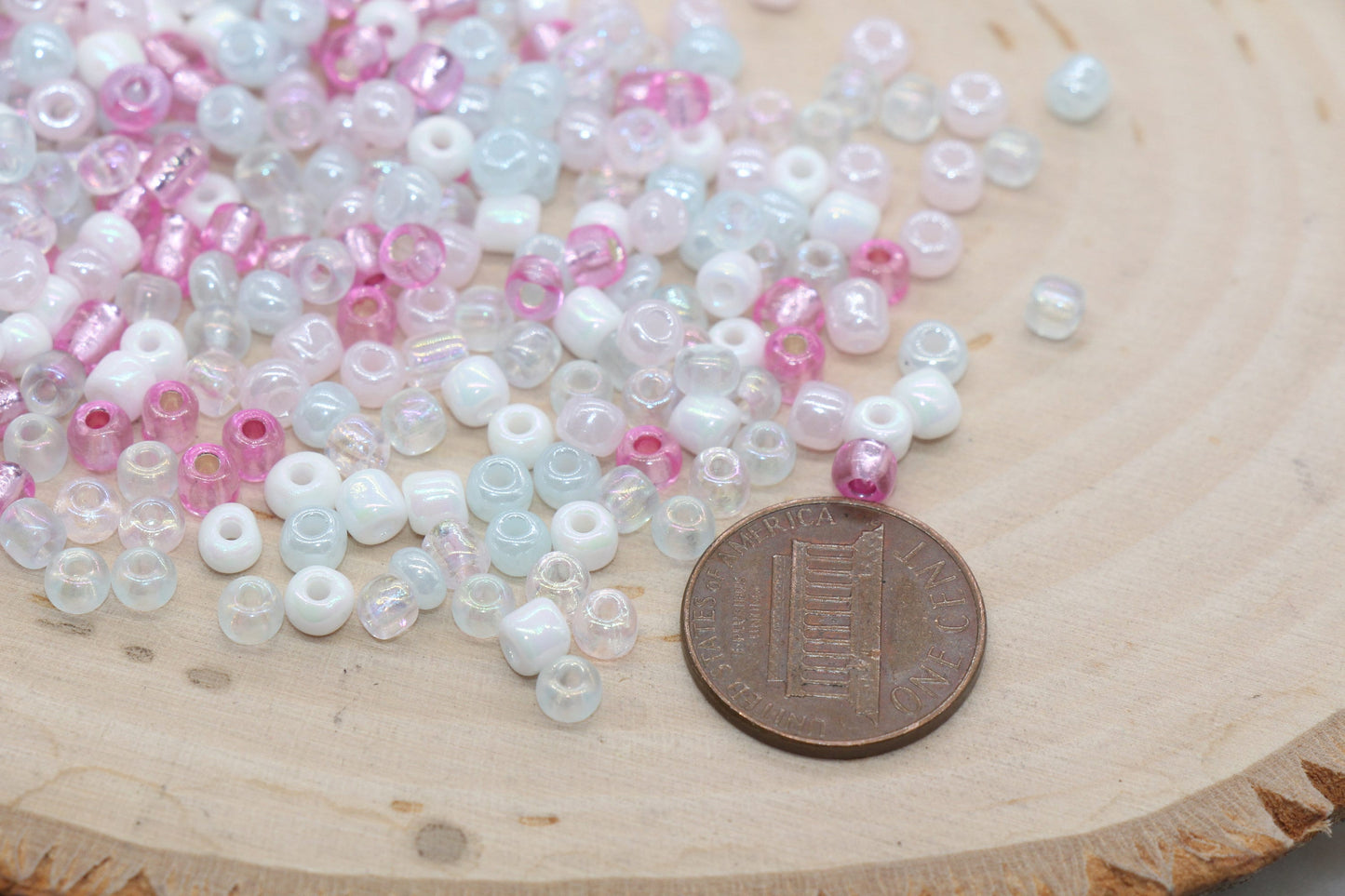 Mix Creamy Glass Seed Beads, 4mm 6/0 Glass Seed Beads, Multicolor Seed Beads, Rocailles Beads, Bracelet Beads #3067