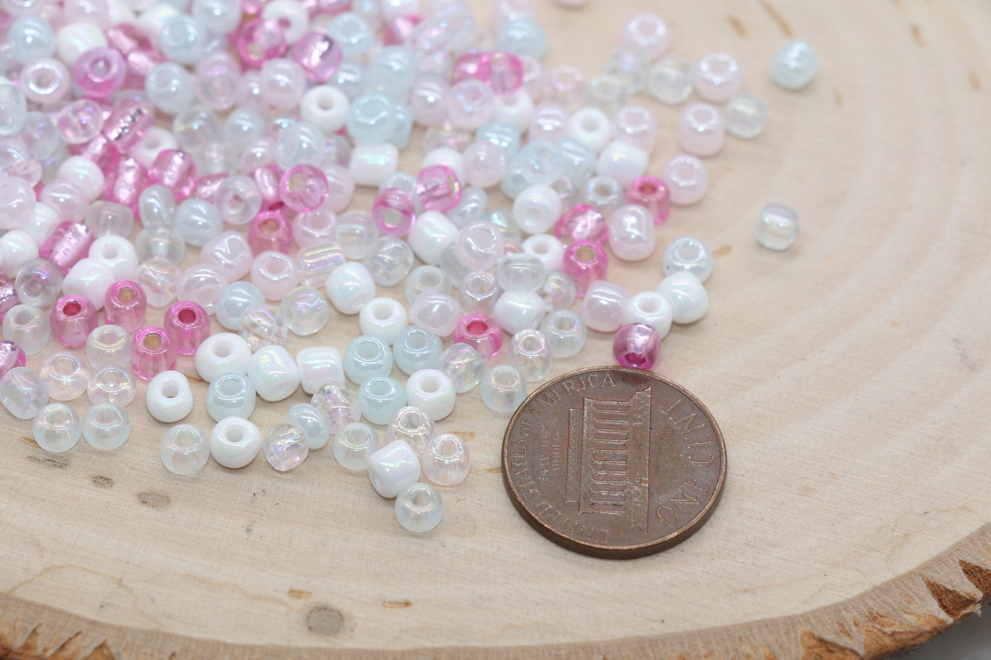 Mix Creamy Glass Seed Beads, 4mm 6/0 Glass Seed Beads, Multicolor Seed Beads, Rocailles Beads, Bracelet Beads #3067
