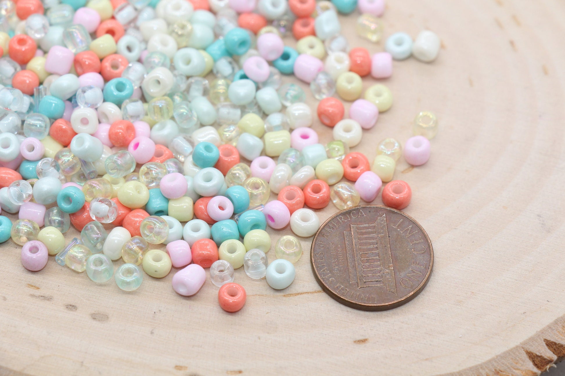Mix Glass Seed Beads, Size 4mm 6/0 Glass Seed Beads, Multicolor Seed Beads, Rocailles Beads, Bracelet Beads #3108